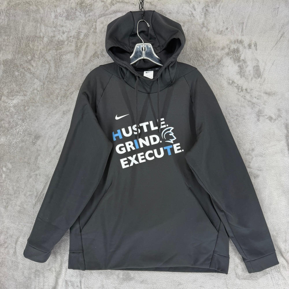 Nike Dri-FIT Mens Hustle Grind Execute Graphic Hoodie Black CN9473-010 XL